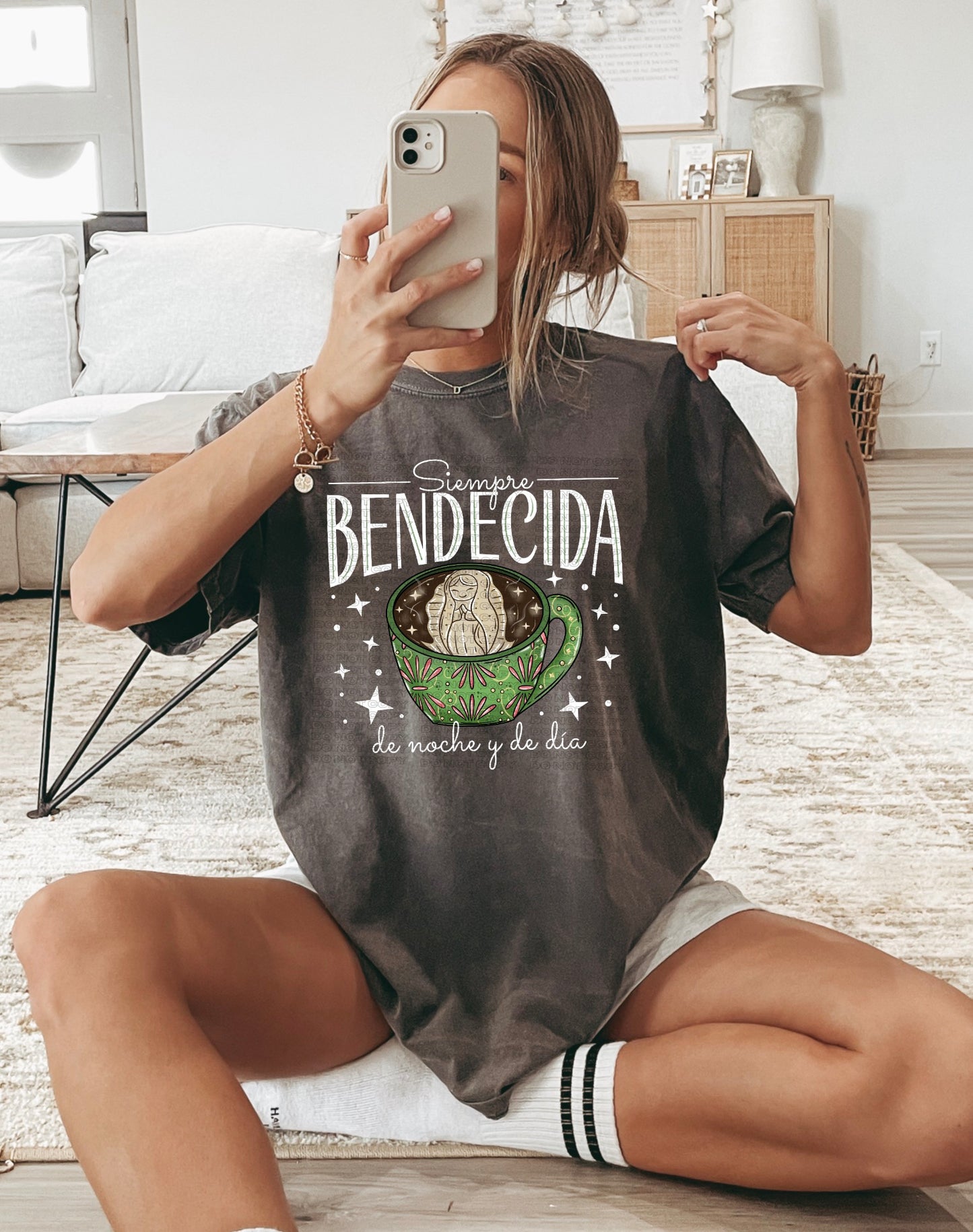 Bendecida Virgencita PNGs (black/white)