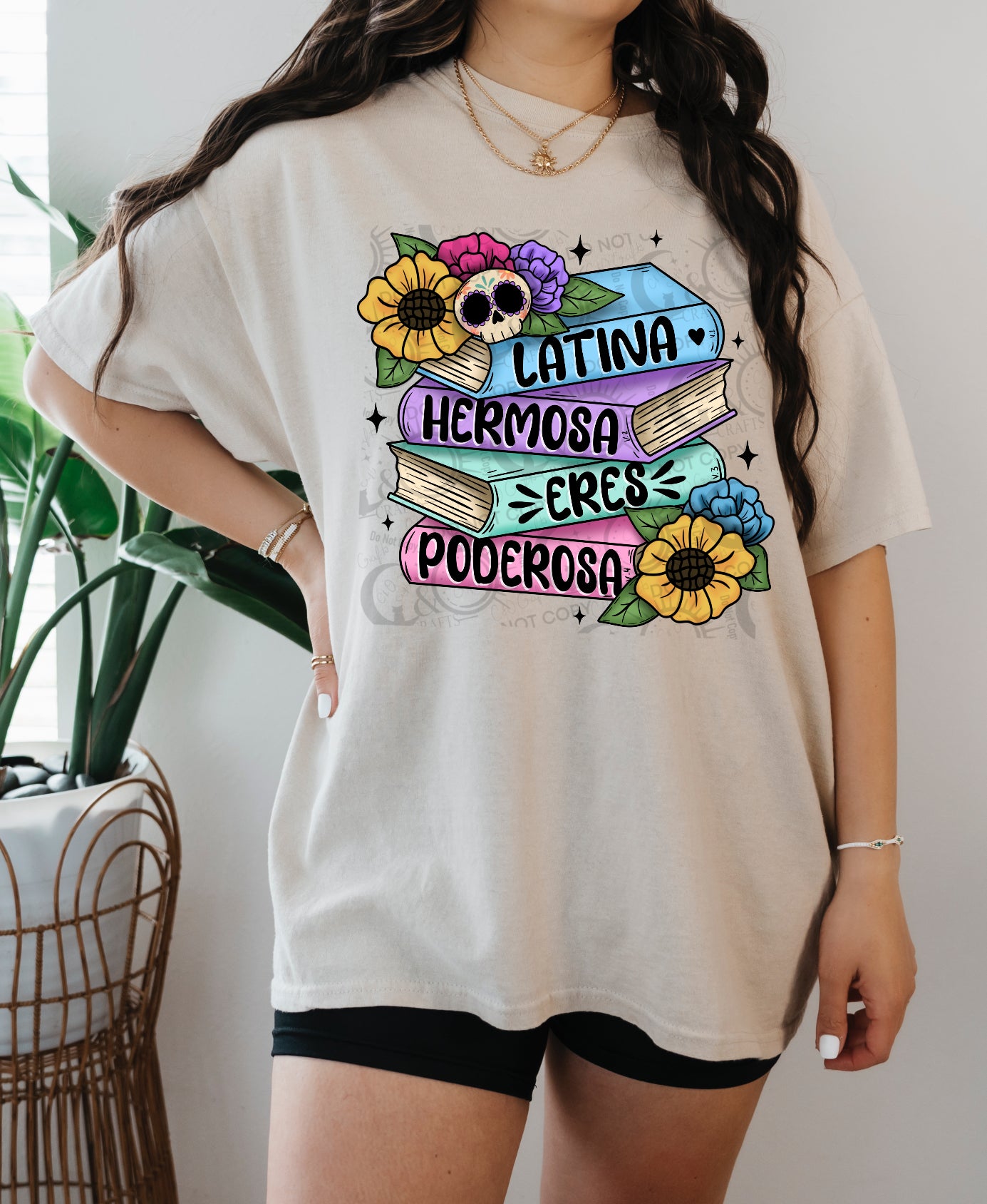 Latina Poderosa Skull PNG