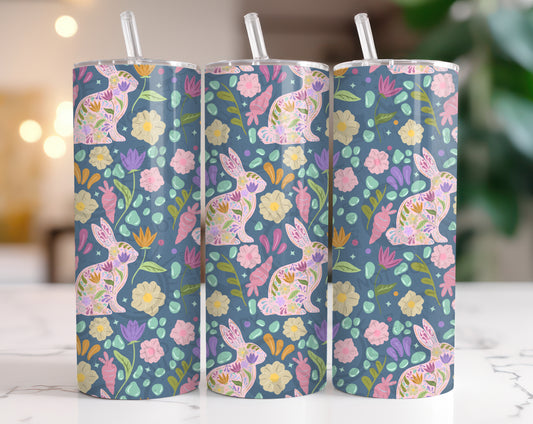 Talavera Bunny Pink Seamless 20oz Wrap PNG