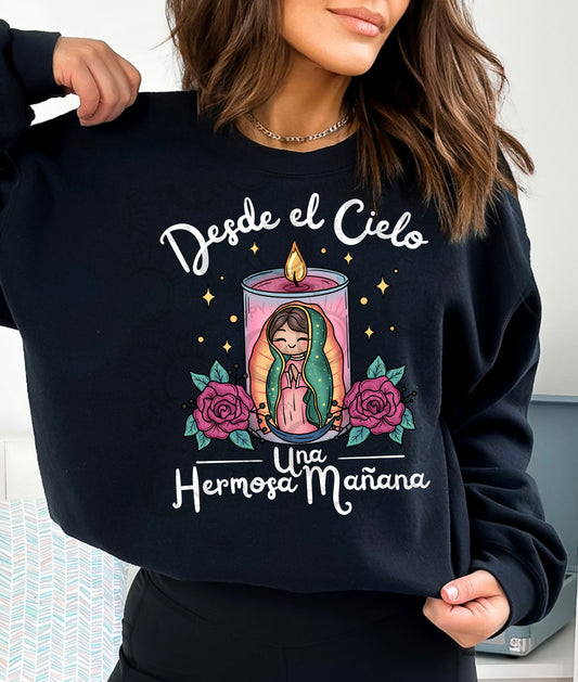 Inverted Virgencita Candle PNG