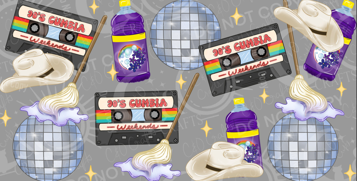 90’s Cumbia Weekends 16oz PNG