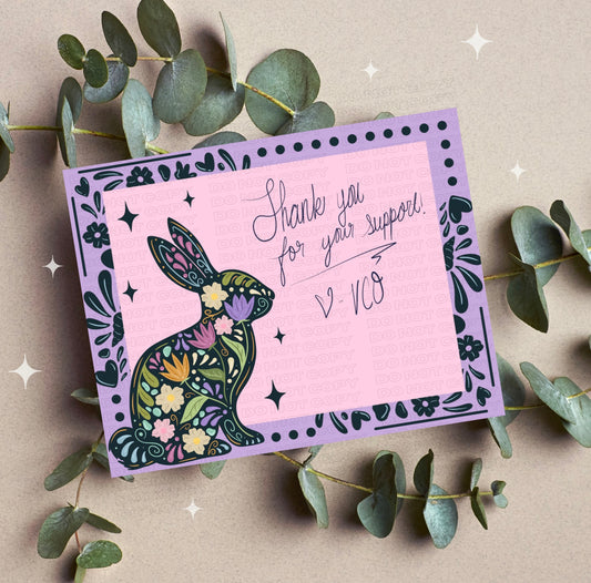 Talavera Bunny Insert Card PNG