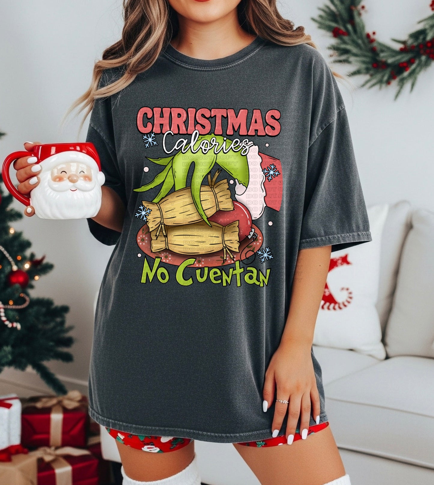 Christmas Calories (Green hand) PNG