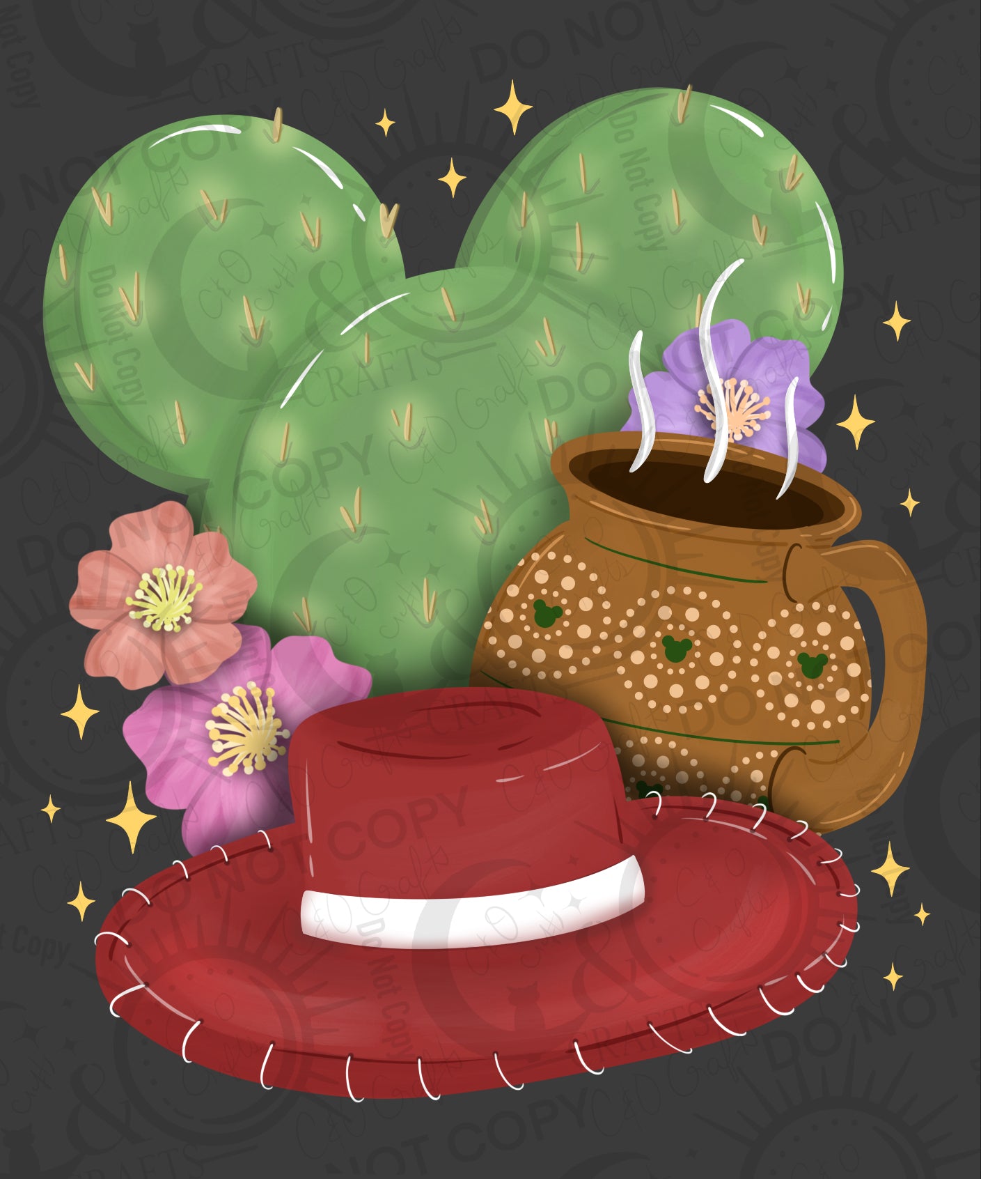 Cactus Mouse (Red Hat) PNG