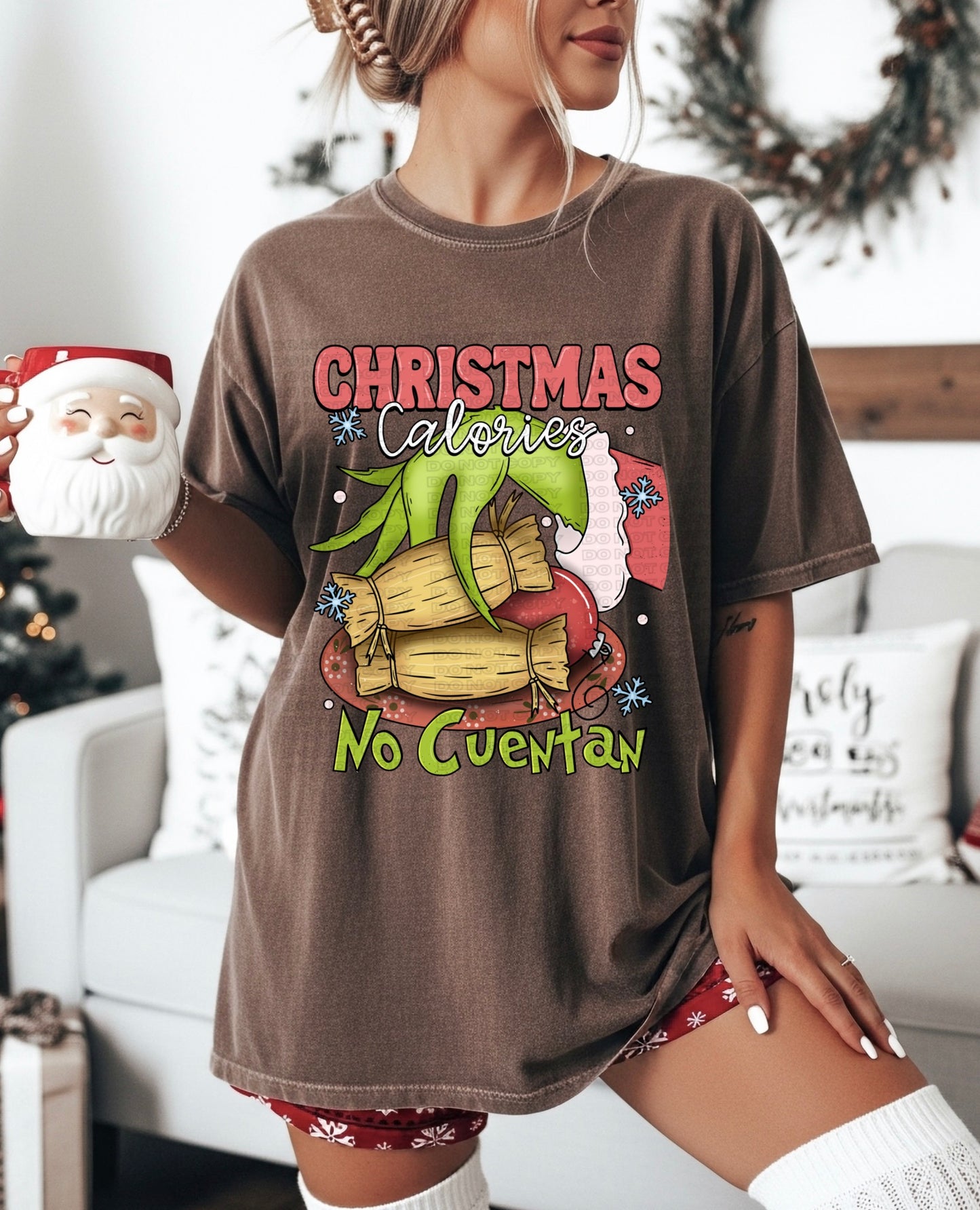 Christmas Calories (Green hand) PNG