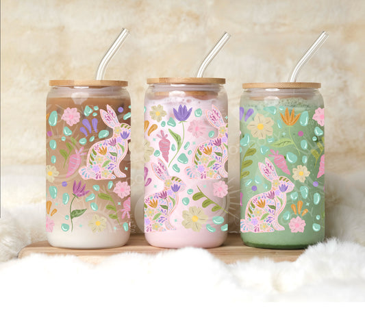 Talavera Bunny Pink 16oz PNG