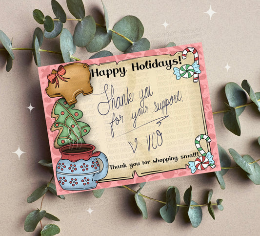 Happy Holidays Insert Card PNG