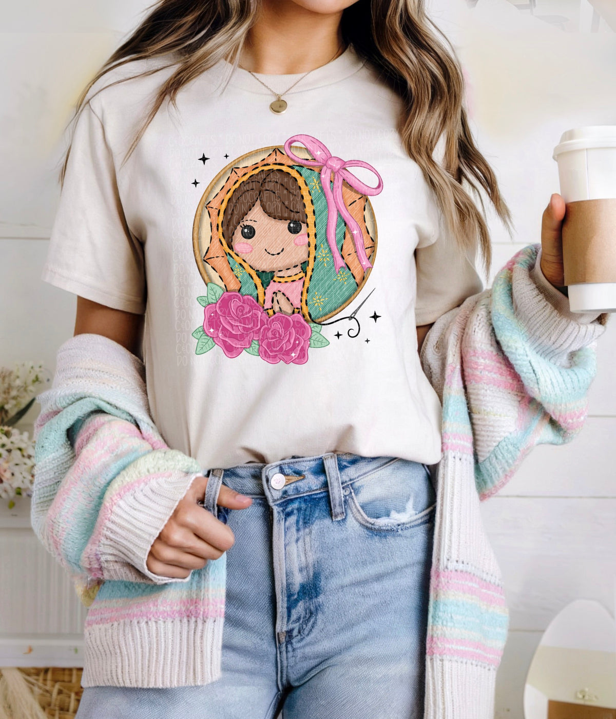 Embroidered Virgencita PNG