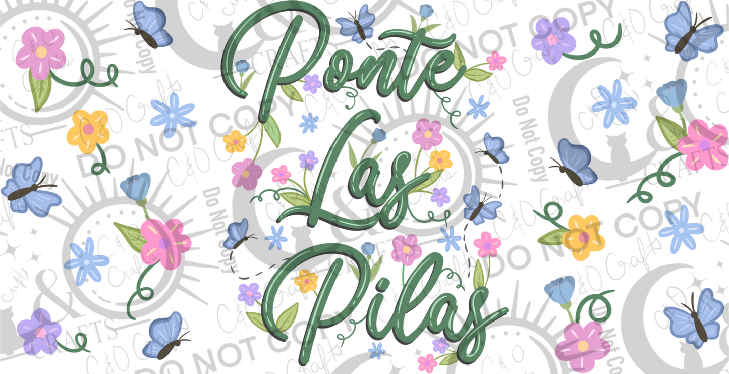 Ponte Pilas Floral 16oz PNG