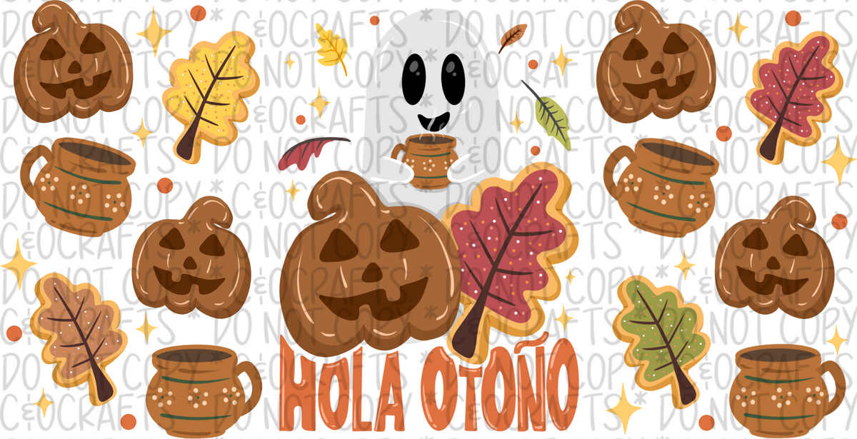 Hola Otoño 16oz PNG